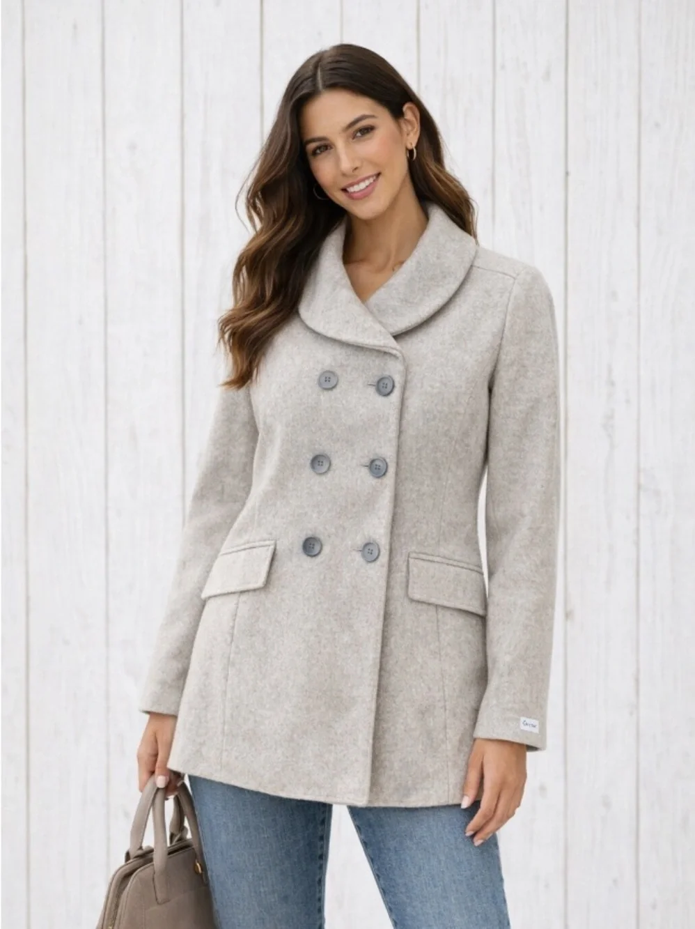 Calvin Klein Kids Light Gray Peacoat